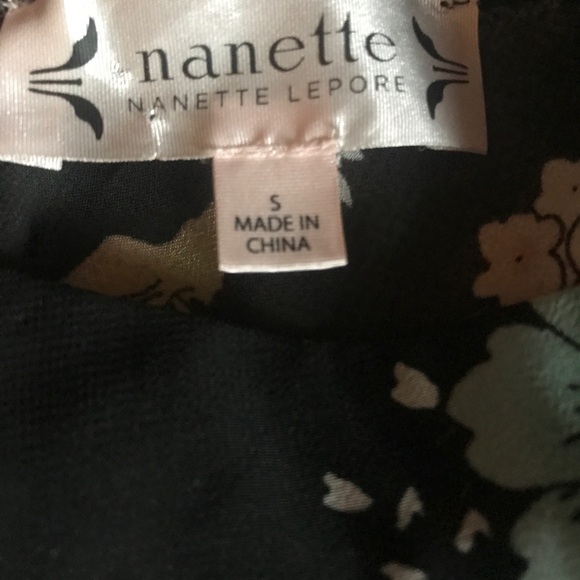 Nanette Lepore Sheer Boho Ruffle Floral Blouse - Picture 4 of 5